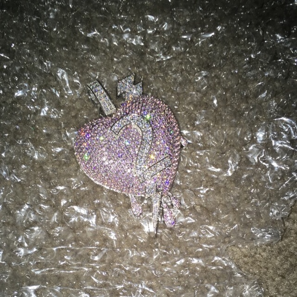 Lil uzi luv is rage 2 heart pendant